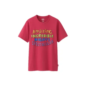 UNIQLO Jason Polan Straight T-Shirt Unisex Burgundy