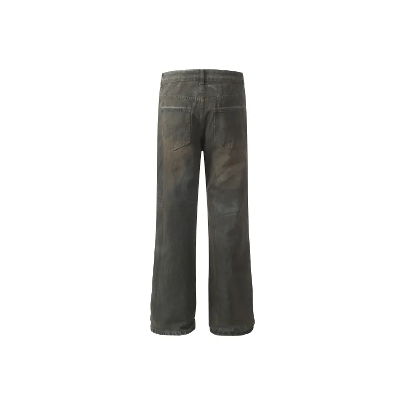 YINLEI Jeans Unisex Dirty Gray-1