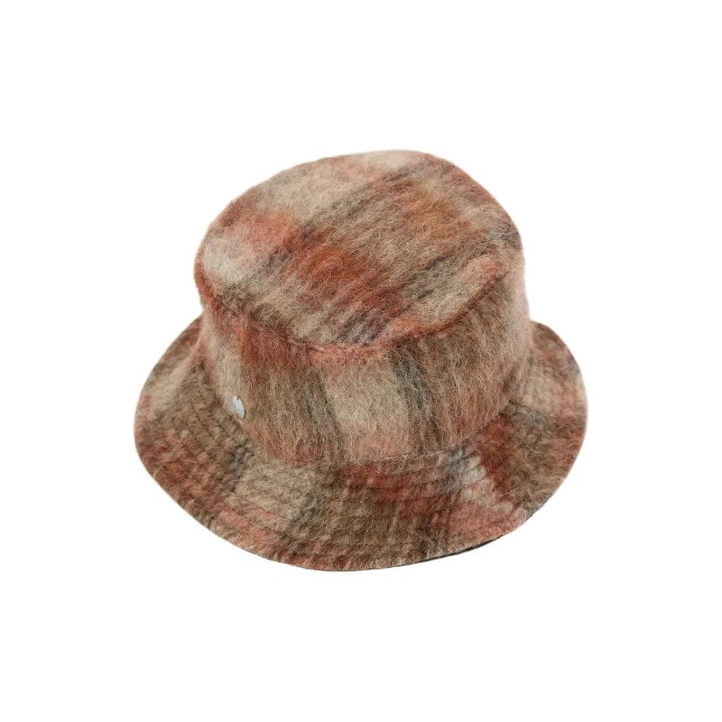 OUR LEGACY Logo-plaque Tartan-print Bucket Hat-1