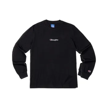 Champion Straight Long Sleeved T Shirt Unisex Black