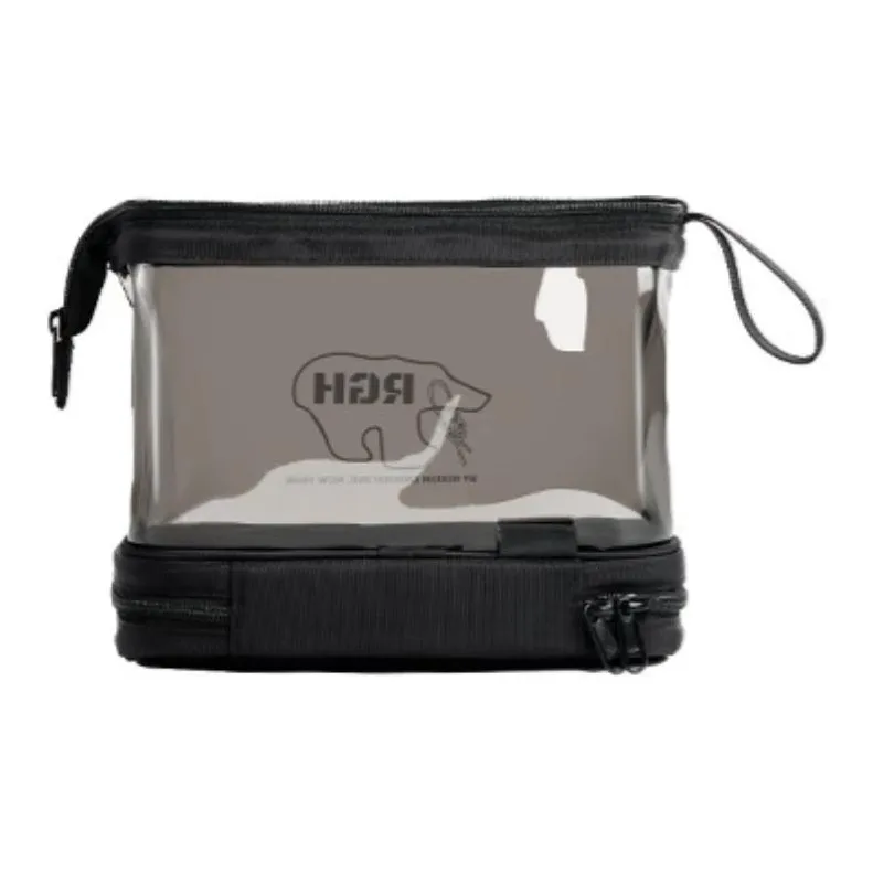 Rough Enough PVC Toiletry Bag Regular Women's Transparent Black-1