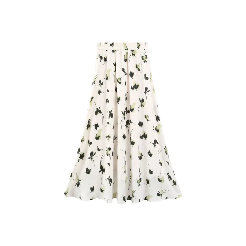 A Paradise For Awakening Casual Long Skirt Women's Ecru-1
