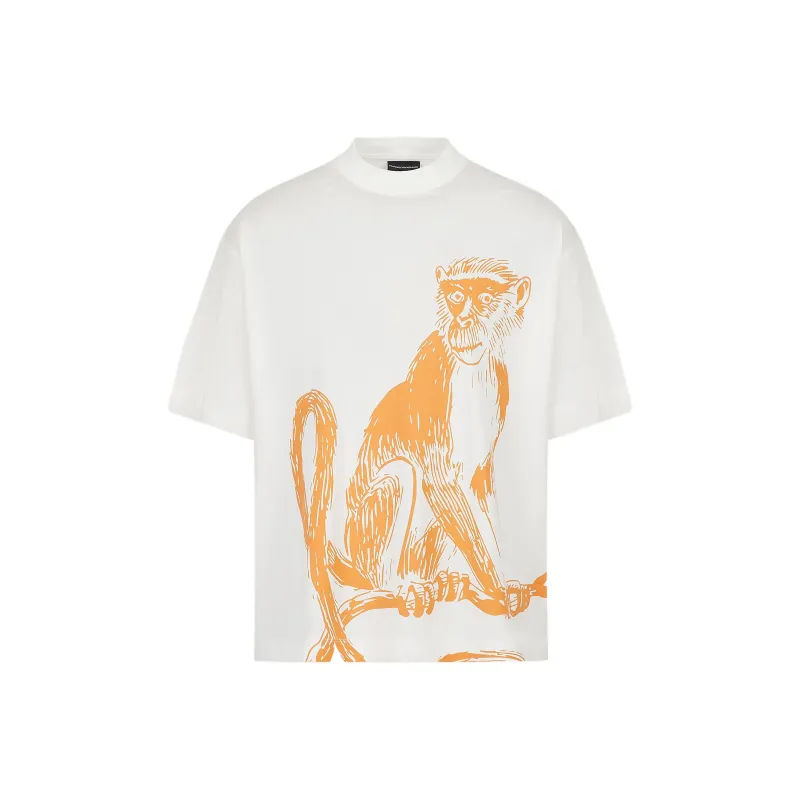 EMPORIO ARMANI T Shirt Men's White Orange-0