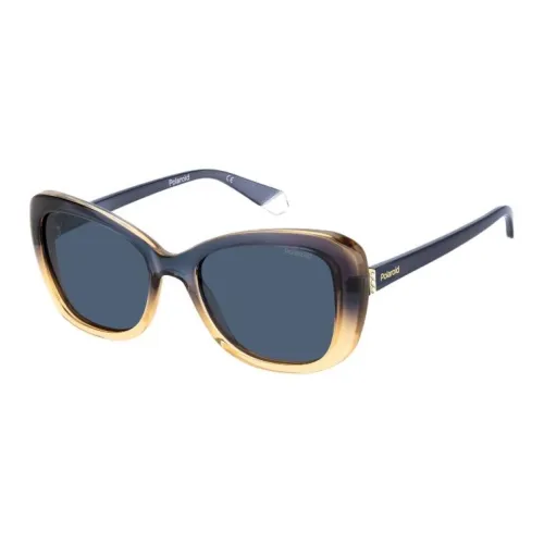 Polaroid Plastic Irregular Shape Sunglasses Women's Black