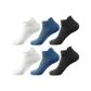 246199 Thin Ankle Socks 6 Pack (2 White/2 Haze Blue/2 Black)