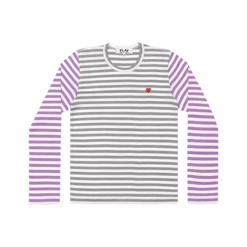 CDG Play T Shirts Men Gray-0