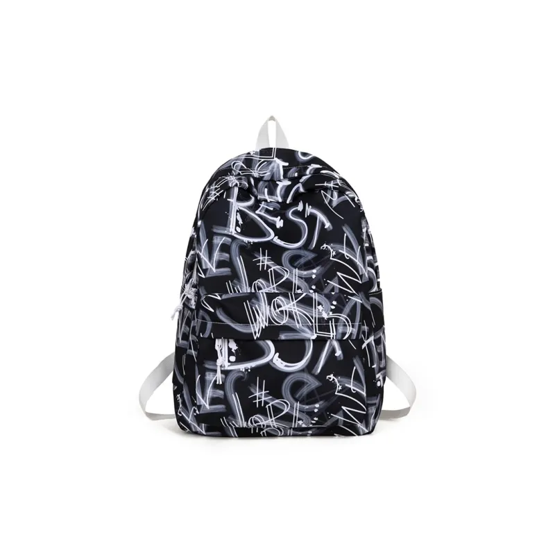 Yalu Nylon Backpack Unisex Black/Red/Green/Blue-0