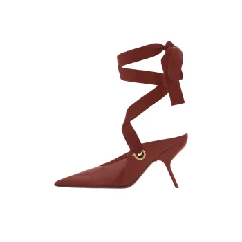 Maximilian Davis x FERRAGAMO Irregular Heel High Heels 8.5cm Women's Red
