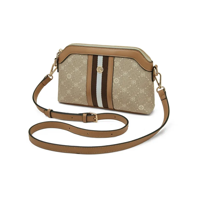 Old Man's Head Synthetic Leather Crossbody Bag Regular Women's Coffee/apricot-10