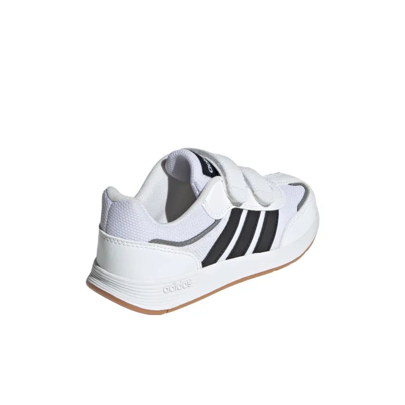 Adidas TENSAUR Abrasion Resistant Low Top Kids' Skateboarding Shoes White/Black/Gray Children Aged 3 7 Years Old-4
