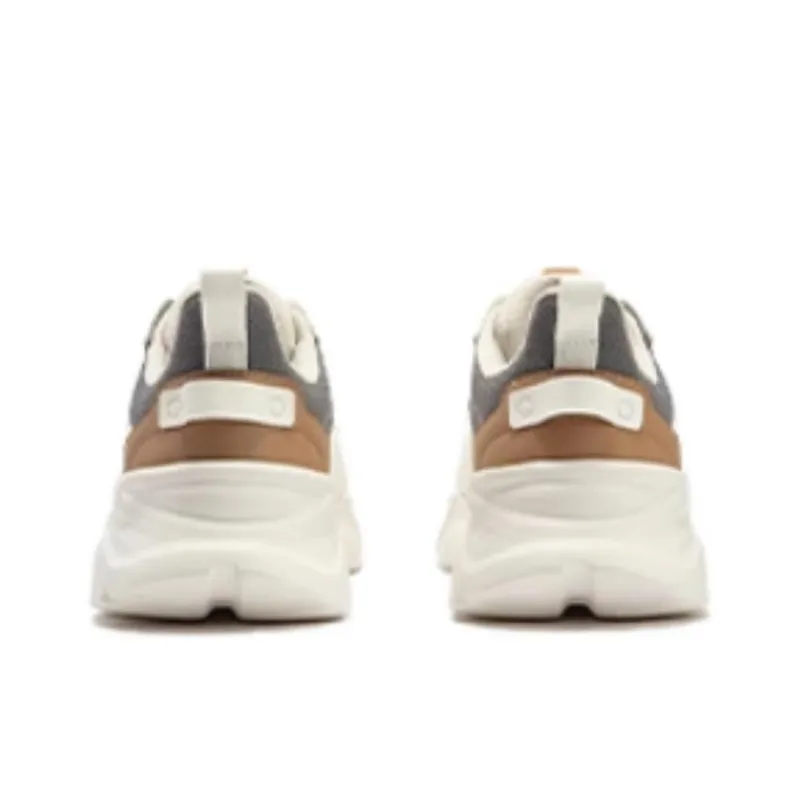 361° Anti Slip Wear Resistant Low Top Casual Shoes Men's White Gray Brown-3