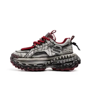 JANECO Anti Slip Wear Resistant Low Top Chunky Sneakers Men's