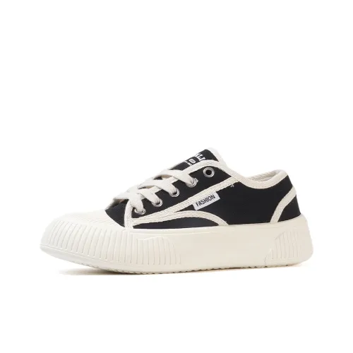 Tonlion Anti Slip Wear Resistant Breathable Lightweight Balance Low Top Canvas Shoes Women's Black