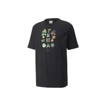 PUMA Drop Shoulder Sleeve T Shirt Men's Black