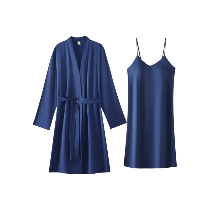 WUSE Pajama Set Women's Navy Blue-0