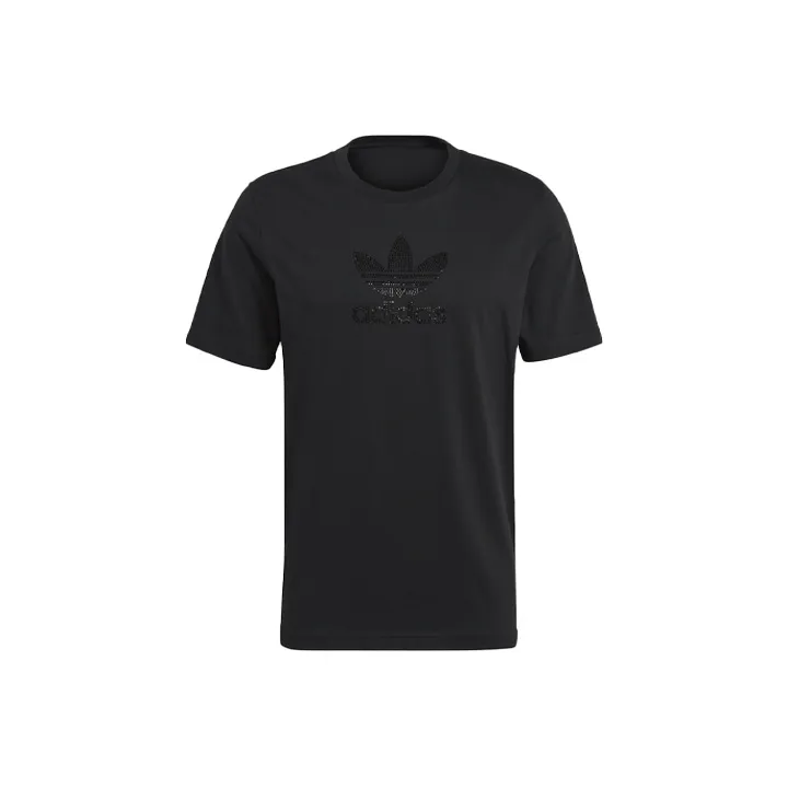 Adidas Originals Rhinestone T-Shirts Men Black-0