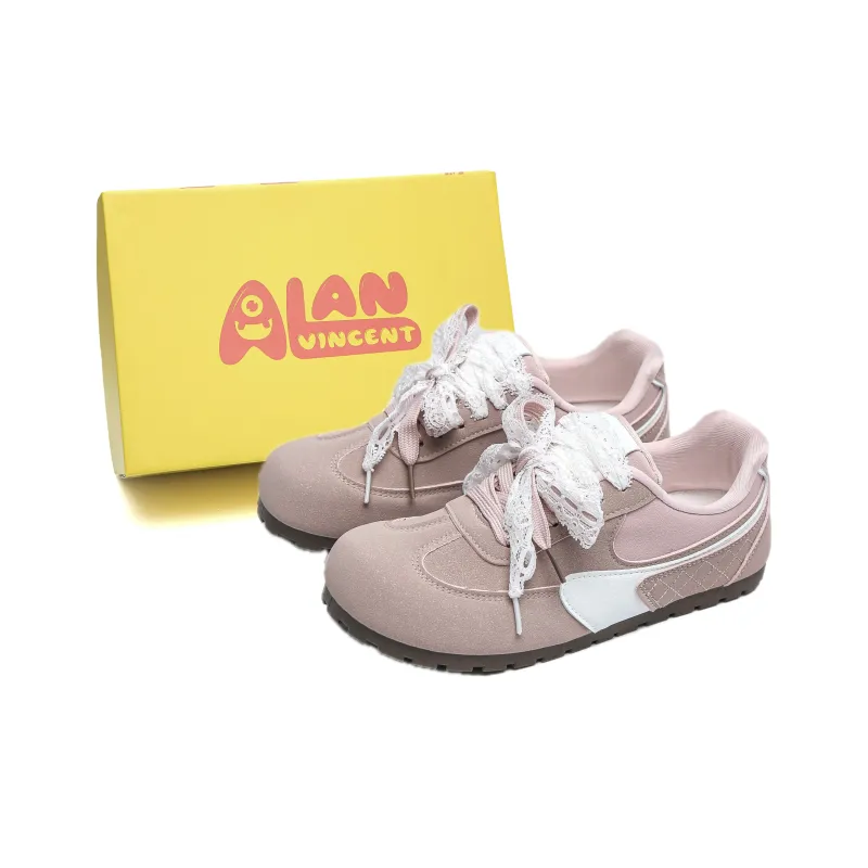 Alan Vincent Slip Resistant Breathable Low Top Casual Shoes Women's Pink-0