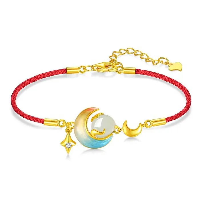 IS YOU Hetian Jade Bracelets Pale Greenish White Jade Women's-0