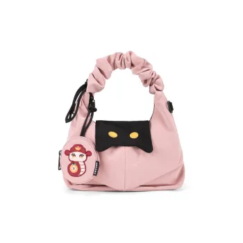 NOXXON Nylon Handbag, Shoulder Bag Regular Women's Petal Pink/New Year Red/Shell White