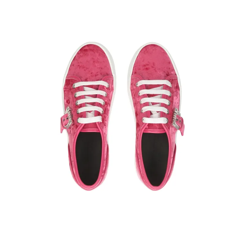 SERGIO ROSSI SR Twenty Low Top Skateboard Shoes Women's Fuchsia-4