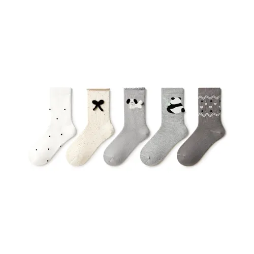 Primeet Mid Calf Socks Women's 5 Pack Butterfly Tail