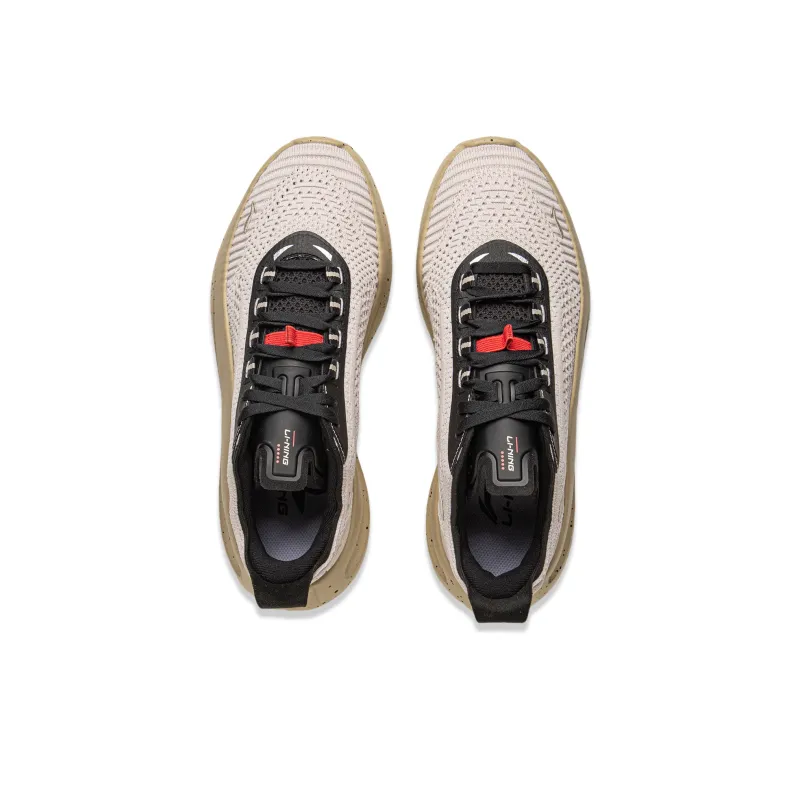 LiNing Cloud Wave Cushioning, Slip Resistant, And Abrasion Resistant Low Top Casual Shoes Men's Gray-3