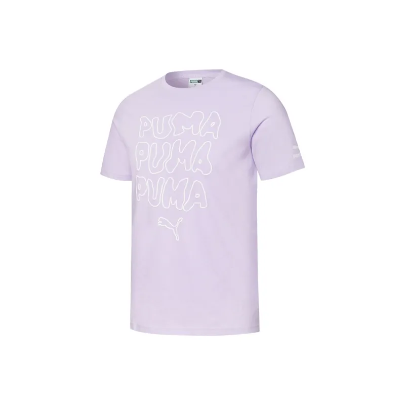 PUMA T Shirts Men Light Purple-0