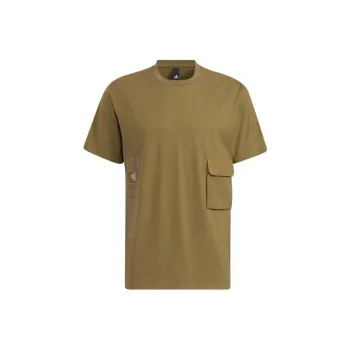 Adidas T Shirts Men Dark Olive Green