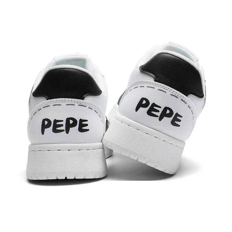 Pepe The Frog Anti Slip And Wear Resistant Balance Height Increasing Coverage Low Top Skateboard Shoes Unisex-33