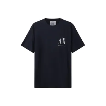 ARMANI EXCHANGE Logo Embroidered Crewneck T Shirt