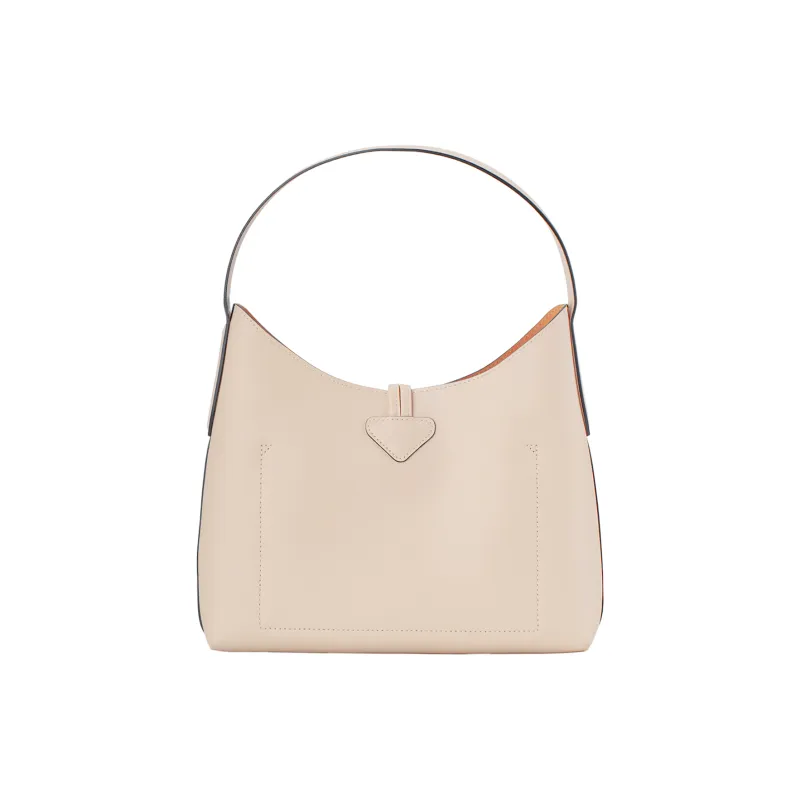 LONGCHAMP Roseau Calfskin Shoulder Bag Handbag Shoulder Bag Medium Size Women's Light Pink-2