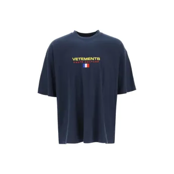 Vetements T-Shirts Men Dark Blue