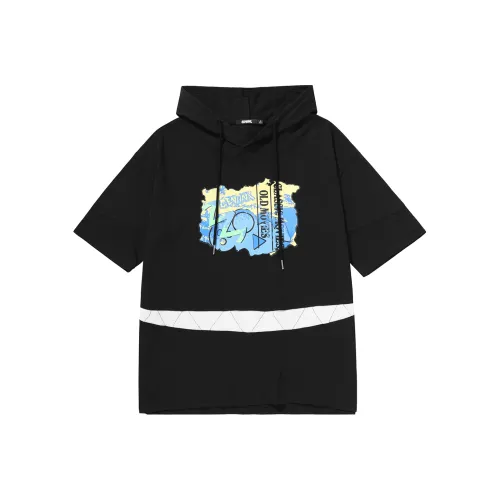 GENANX Straight Elbow Length Sleeved T Shirt Unisex Black