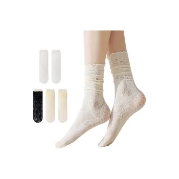 Cotton Shopping Mid Calf Socks Women's 5 Pack