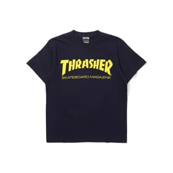 Thrasher Straight T-Shirt Japan Version Unisex Navy Blue