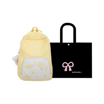 HACIN Nylon Backpack Large Size Women's Yellow/Green/Blue/Pink/Black