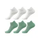 246199 Thin Ankle Socks 6 Pack (3 White/3 Light Green)