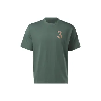 Reebok Drop Shoulder Sleeve T Shirt Unisex Army Green