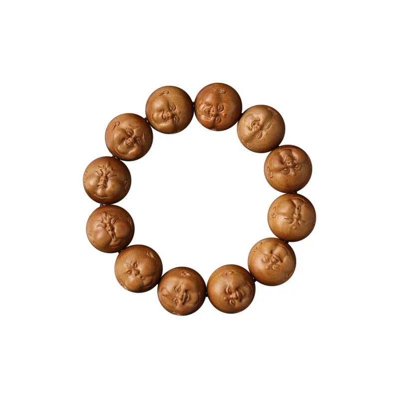 FANGYUANXIAOFU Laoshan Sandalwood Precious Wood Bracelets Men's-0