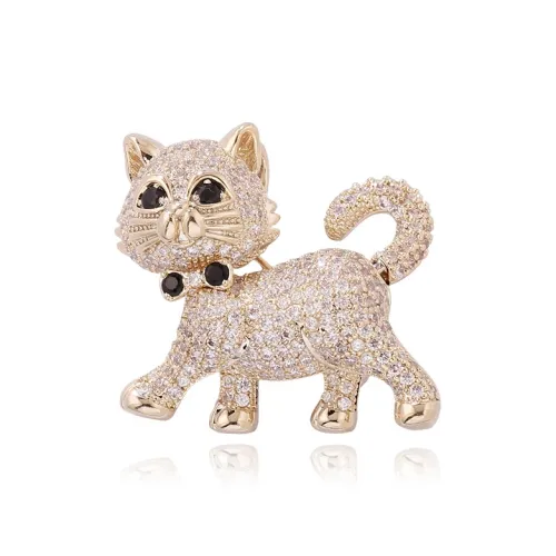 VIOLET Synthetic Cubic Zirconia Brooches Unisex