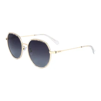 Polaroid Stainless Steel Round Sunglasses Unisex Gold