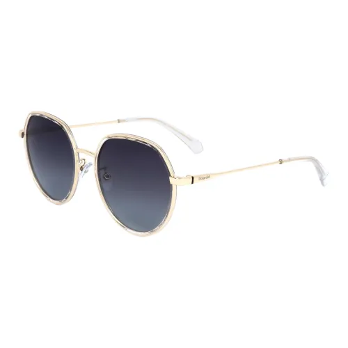 Polaroid Stainless Steel Round Sunglasses Unisex Gold