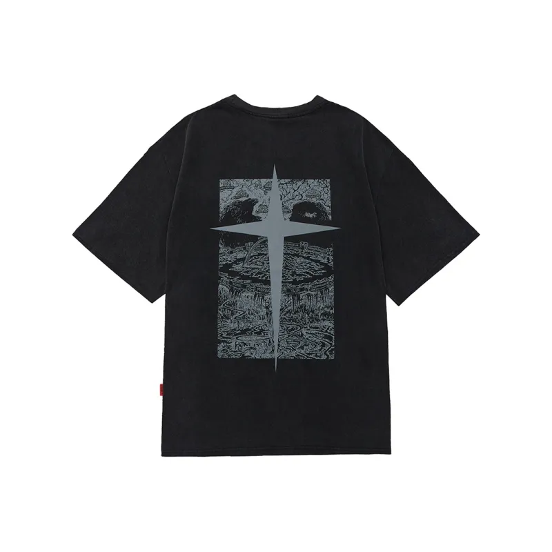GRKC Straight T-Shirt Unisex Washed Black-0