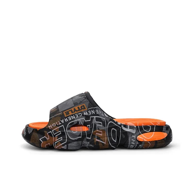 FCMM Slide Slippers Unisex White Green/Black Orange-7