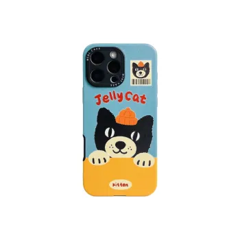Sopi Leather Material Black Cat White Dog Phone Cases Compatible With IPhone 16/15 Pro Max/Apple 13/14 Pro/Max