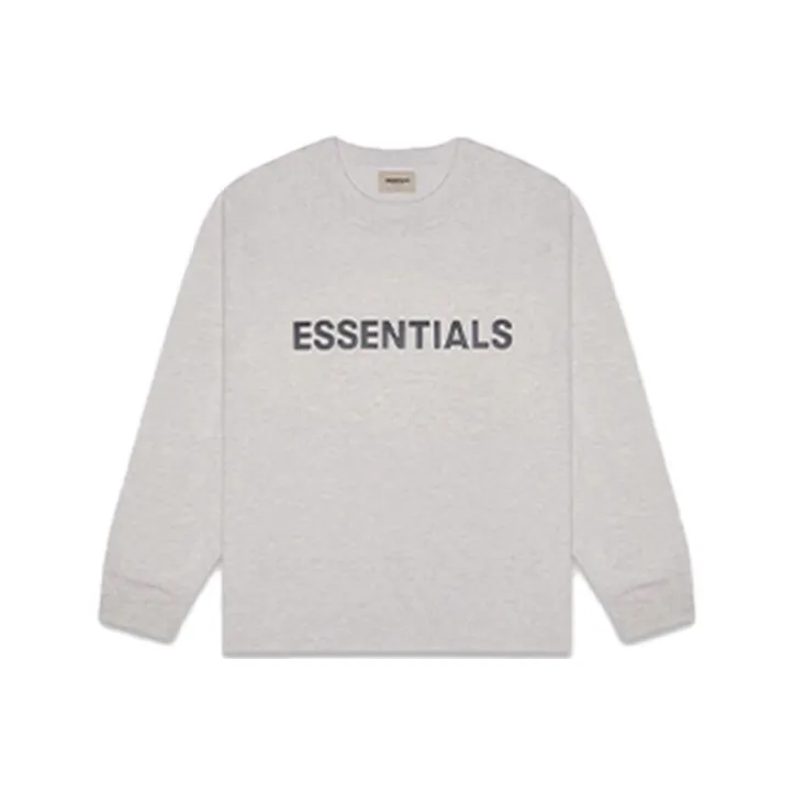 Fear Of God Essentials Boxy Long Sleeve T Shirt Applique Logo-0