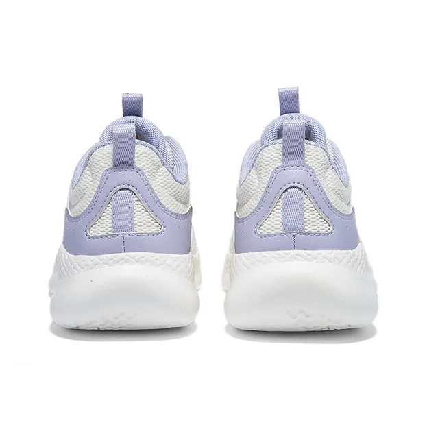 361° Cushioning, Breathable, Lightweight Low Top Casual Running Shoes Women's Feather White Chalk Purple-4