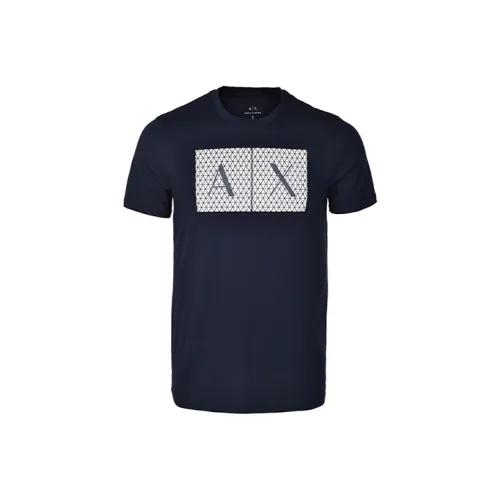 armani toe EXCHANGE T Shirts Men Navy Blue