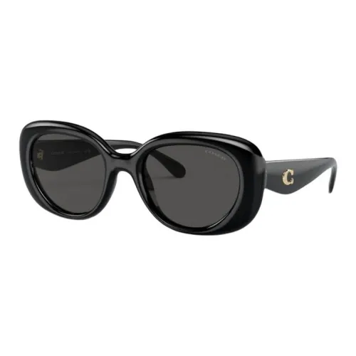 COACH Subject To Official Website Oval Sunglasses Women's Black