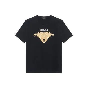 VERSACE Men Baroque Logo Tee Black